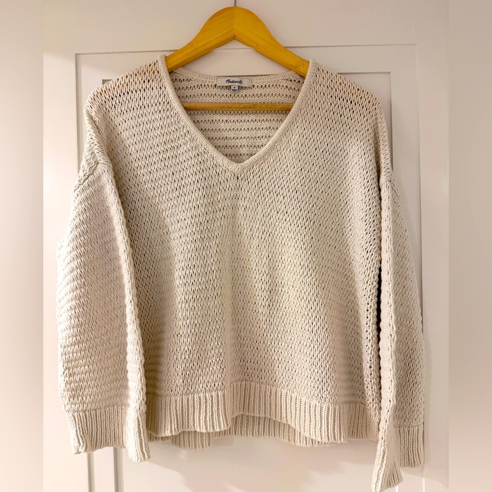 Madewell Breezeway Pullover Sweater V-Neck Knit - Picture 4 of 11